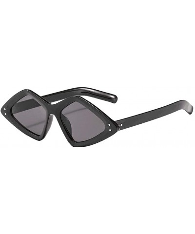 Vintage Sunglasses For Women Retro Irregular Pc Material Frame Glasses Outdoor Eyewear Premium Eyeglasses - Black - CV18RXWAA...