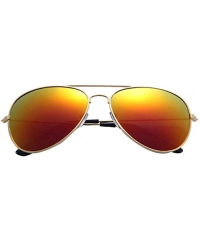 Sunglasses protection Polarized Designer Vacation - Gold Red - CY190R4KX5I $4.66 Rectangular