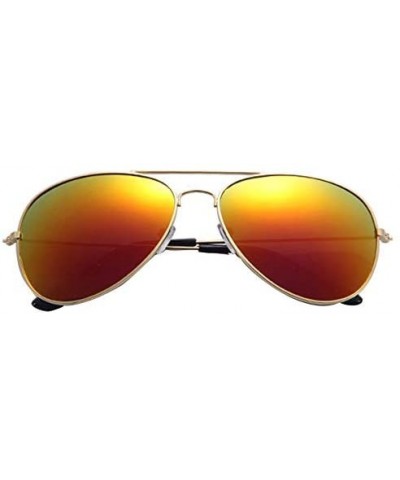 Sunglasses protection Polarized Designer Vacation - Gold Red - CY190R4KX5I $4.66 Rectangular