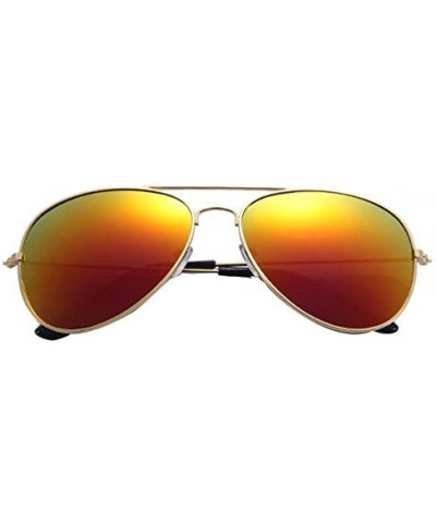 Sunglasses protection Polarized Designer Vacation - Gold Red - CY190R4KX5I $4.66 Rectangular