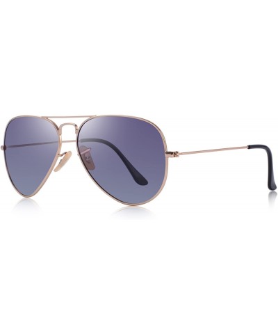 Classic Pilot Polarized Sunglasses for Men/Women58mm O8025 - Gold&purple - CH18H3GS0Y7 $13.68 Aviator