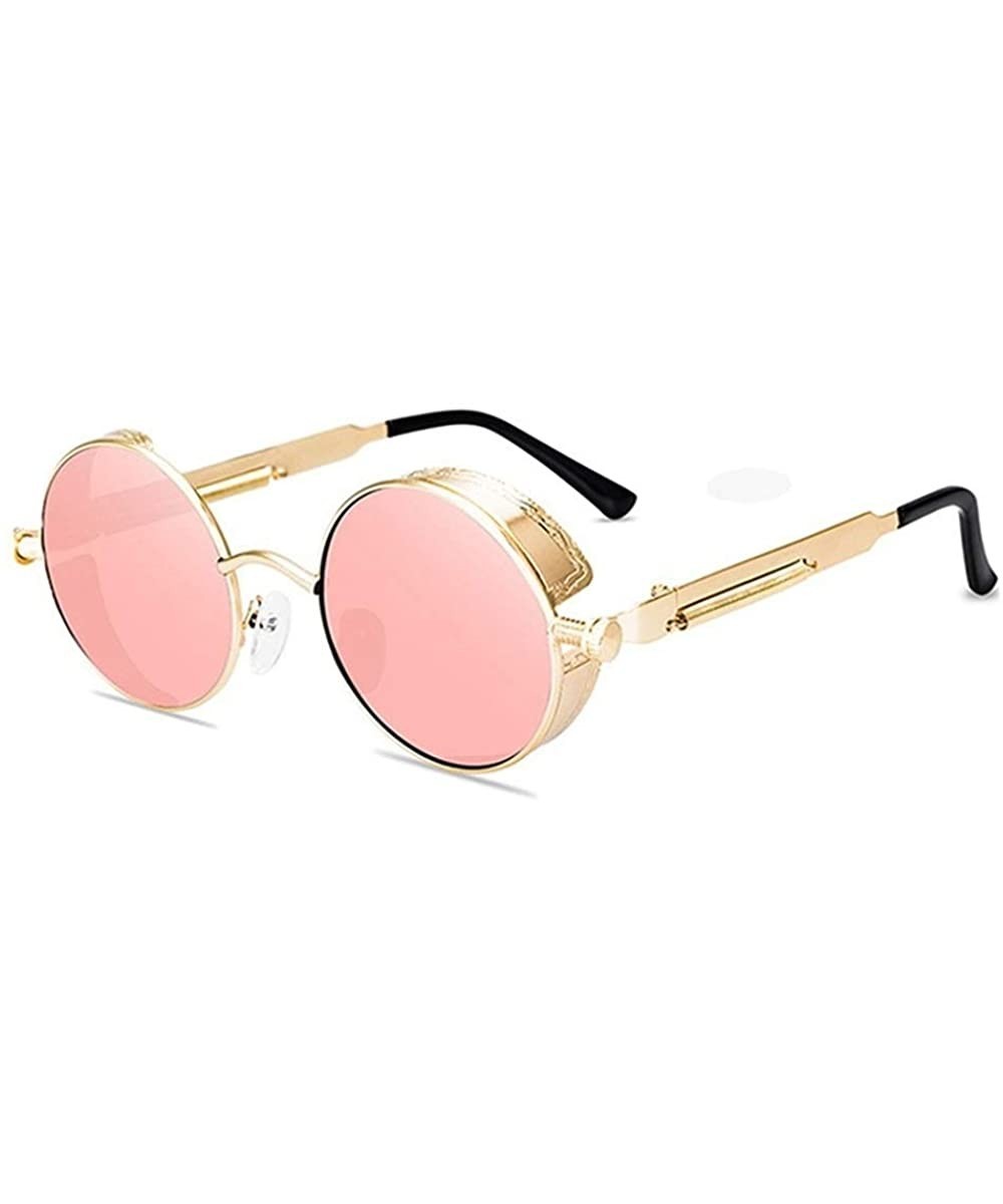 Classic Steampunk Sunglasses Glasses Designer - C4 - CY198G9T6S3 $16.37 Round