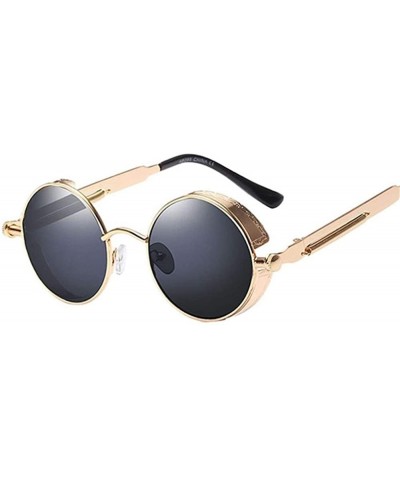 Classic Steampunk Sunglasses Glasses Designer - C4 - CY198G9T6S3 $16.37 Round