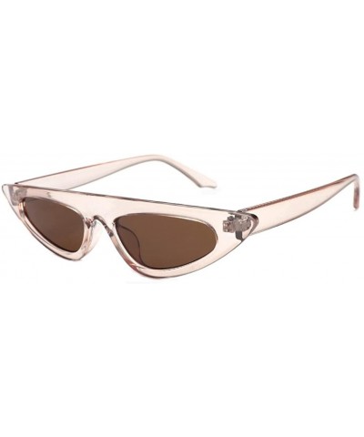 Women's Retro Cat Eye Vintage Narrow Shades Frame UV Protection Polarized Sunglasses - C - CY18EDKLDL8 $10.15 Cat Eye
