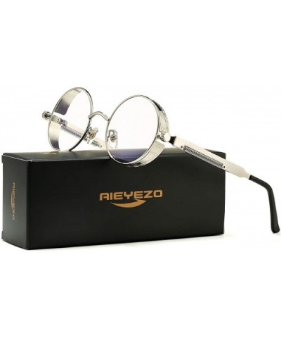 Round Steampunk Sunglasses for Men Women Gothic Glasses John Lennon Style Metal Frame 100% UV Blocking Lens - CZ19DIE5DTD $8....