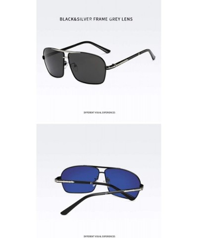 Men Polarized Sunglasses Sunglasses Wholesale Driver Driving Color Film Blue Square Sunglasses (Color 1) - 1 - CT18U86SZ4L $1...