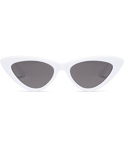 Hot Queen Sunglasses Retro Women's Cat UV400 Protection - White-black - CK1888IIW7S $9.99 Round