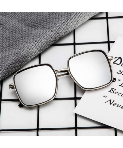 Fashion Aviator Sunglasses for Women Polarized Oversized UV Protection Vintage Eyewear Glasses - Silver - CX18RH3MTOI $7.80 A...