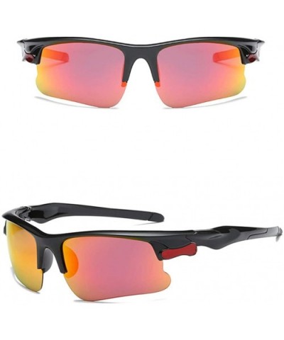 Polarized Protection Sunglasses Semi rimless Rectangle - Purple-red-blue-beige-yellow - C51902Y6WDH $9.46 Oval