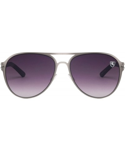 Drifter Flat Thin Frame Round Aviator Sunglasses - Smoke Silver - C6199LX9S9A $27.03 Aviator