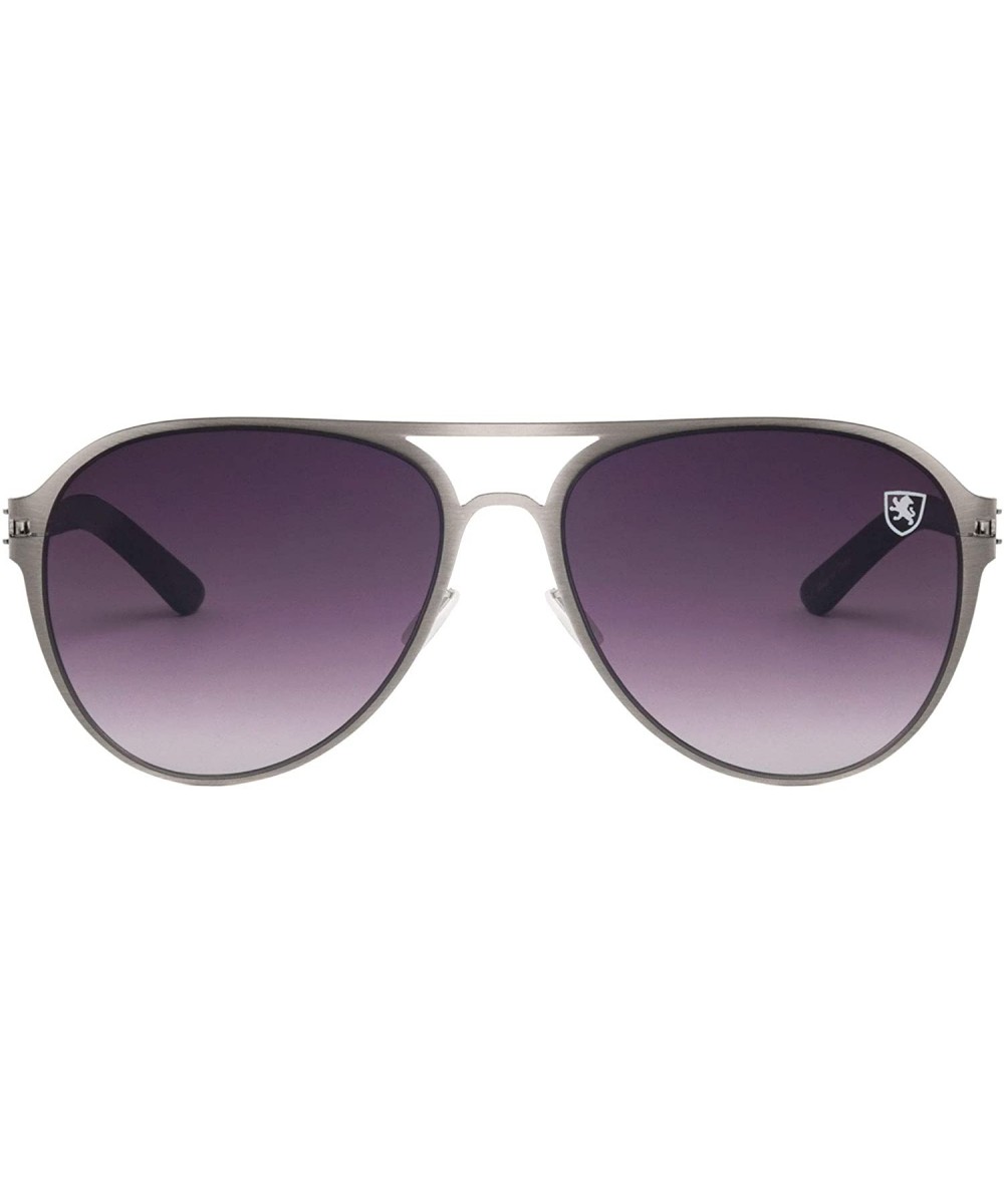 Drifter Flat Thin Frame Round Aviator Sunglasses - Smoke Silver - C6199LX9S9A $27.03 Aviator