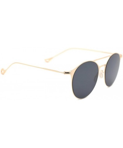 Men Women Timeless Metal Top Bar Round Sunglasses - A - CQ1832HN9WS $10.93 Sport