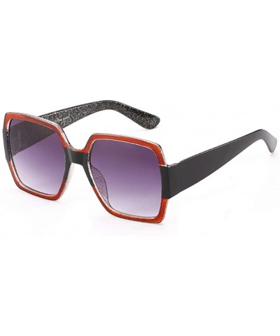 Owersized Square Sunglasses-Women Gradient Shade Glasses-Polarized Eyewear - E - CW190EEUQEX $20.55 Goggle