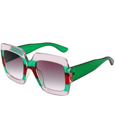 Square-Frame Designer Inspired Oversize Sunglasses for Women Brand Designer Shades - CX18T0C08C0 $13.02 Shield