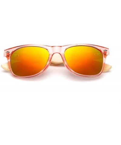 Wood Sunglasses Men Women Square Bamboo Mirror Sun Glasses Retro De Sol MasculinoHandmade - Kp1501 C6 - CH197A279AO $20.82 Sq...