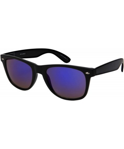 Free Horn Rimmed Sunglasses for Men Women w/Spring Hinge 5401ASBLK-REV - C118IHMYA8Q $7.20 Wayfarer