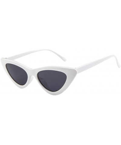 Women Retro Fashion Goggles Mirror Protection Cat Eye Sun Glasses - J - CX18Q2Q8MEY $4.85 Round