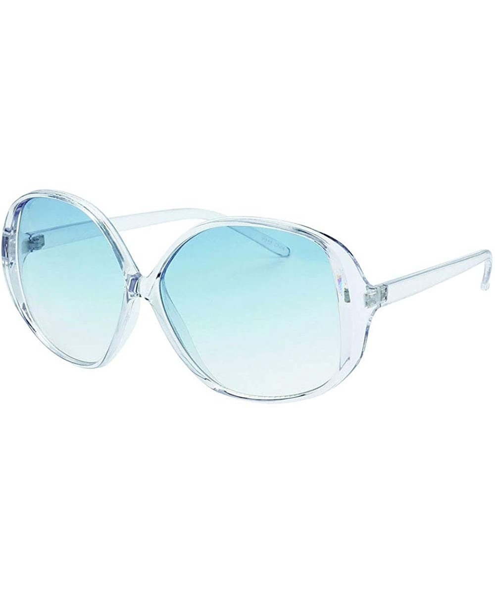 Vintage Collection Model 278 Oval Frame Cropped Off Fashion Sunglasses - Blue - CI18U67T4OE $8.29 Oval