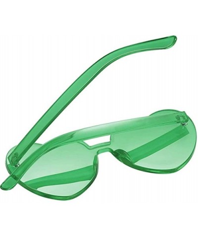 Heart Shape Sunglasses Party Sunglasses- Sunglasses Eyewear Accessory Eyewear - Green - CI1933A002R $6.01 Rimless