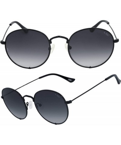 x HIGHKOLT The Round Sunglasses For Men and Women - Diff Vision UV400 Protection- 50mm AK2050 - CU18NK2T9HR $25.38 Rimless
