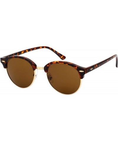 Classic Half Frame Horned Rim Sunglasses 541042-SD - Demi - CI12JK8GQWP $6.23 Round