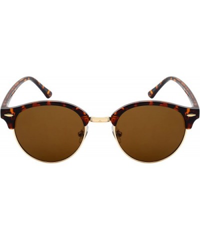 Classic Half Frame Horned Rim Sunglasses 541042-SD - Demi - CI12JK8GQWP $6.23 Round