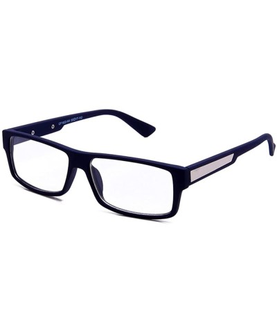 Casual Simple Squared Durable Frames Design Clear Eye Glasses Geek - Navy - CG11BUIX03R $5.54 Square