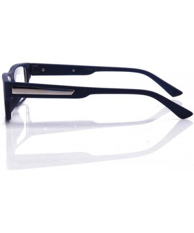 Casual Simple Squared Durable Frames Design Clear Eye Glasses Geek - Navy - CG11BUIX03R $5.54 Square