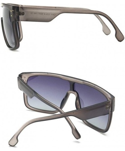 Oversized Sunglasses Designer Glasses Goggles - Clear&gray - C818UZQ9R89 $12.15 Square