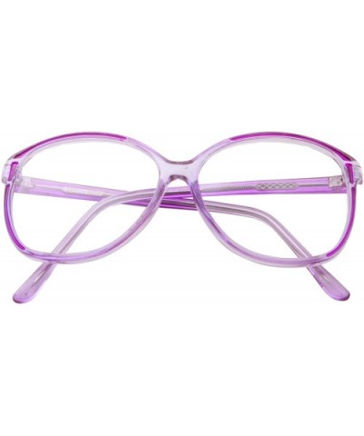 Retro Vintage Inspired Classic Nerd Clear Lens Fake Glasses Eyewear - Womens - Purple - CD18SZ6SYNU $8.05 Square