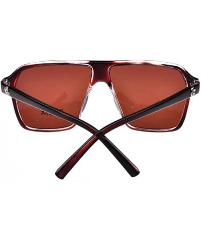 Skull Icon Sunglasses Unisex-Adult Best Love Style Big Sizes Frame 54mm Lens - Brown/Brown - CJ11AQ7V97B $6.15 Rectangular