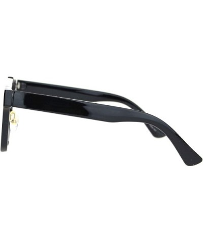 Geometric Square Sunglasses Unisex Modern Futurist Fashion Shades UV 400 - Black (Smoke) - CX195EA904I $6.37 Square