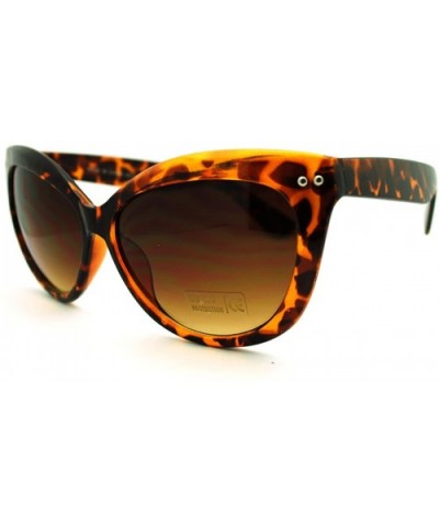 High Fashion Sunglasses Womens Oversized Butterfly Cateye Frame - Tortoise - CE11GIBHZH3 $7.57 Oversized