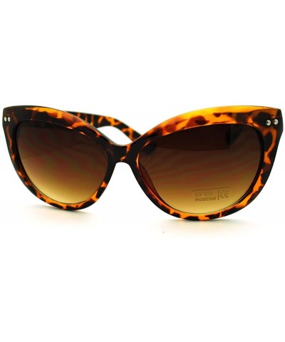 High Fashion Sunglasses Womens Oversized Butterfly Cateye Frame - Tortoise - CE11GIBHZH3 $7.57 Oversized