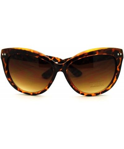 High Fashion Sunglasses Womens Oversized Butterfly Cateye Frame - Tortoise - CE11GIBHZH3 $7.57 Oversized