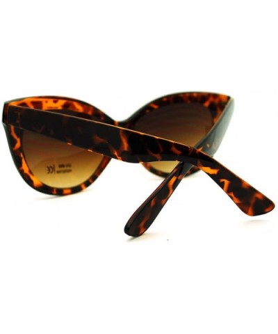 High Fashion Sunglasses Womens Oversized Butterfly Cateye Frame - Tortoise - CE11GIBHZH3 $7.57 Oversized