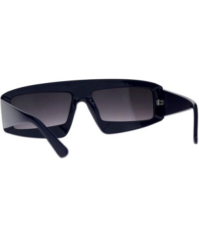 Unisex Futuristic Sunglasses Rectangular Robot Fashion Frame UV 400 - Navy (Smoke) - CO18DWMA2L0 $7.09 Rectangular