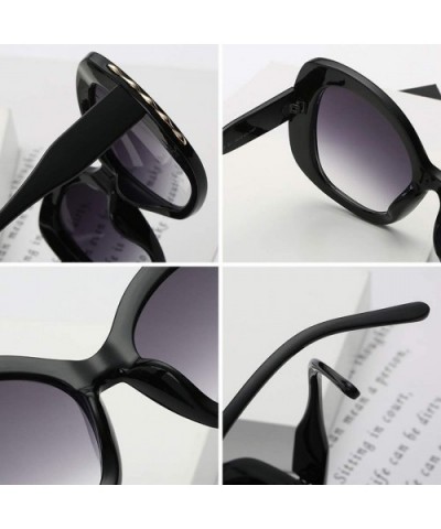 fashion Shade Sunglasses Retro glasses Men and women Sunglasses - Black - CT18LK5XLKW $6.09 Oval