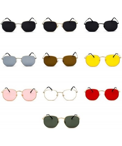 Vintage Sunglasses Square Silver Glasses - C9197A2YRQW $32.38 Square