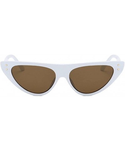 Fashion Womens Sunglasses Cat Eye Sunglasses - White - CO18GGR6XMC $6.22 Butterfly