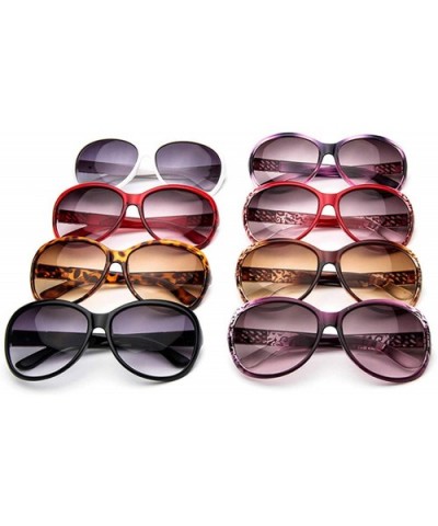 Round Sunglasses Women 2019 Black Oversized Retro Vintage Big Sun Glasses Shades Dames - Wine Red - CM199CL9567 $12.26 Oversized