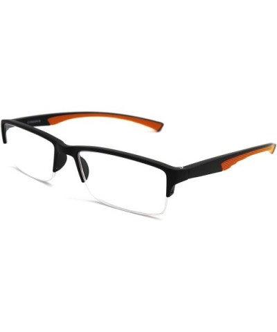 6904 SECOND GENERATION Semi-Rimless Flexie Reading Glasses NEW - A5 Orange - CR18WUSD2M9 $13.59 Rimless