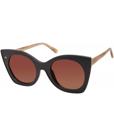 "Mod" Designer Sunglasses - Black/Brown - CN18SEE236K $37.18 Aviator