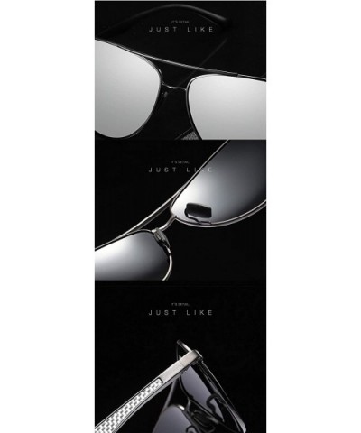 Men's sunglasses- anti-glare glasses- polarized sunglasses- metal full-frame - C4 - CR194UG3S7O $26.13 Sport