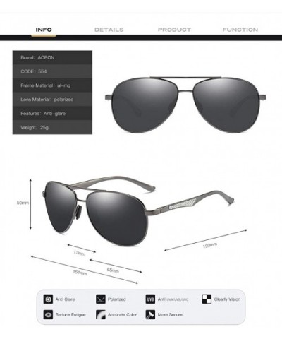 Men's sunglasses- anti-glare glasses- polarized sunglasses- metal full-frame - C4 - CR194UG3S7O $26.13 Sport