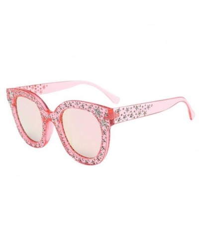 Womens Fashion Artificial Diamond Cat Ear Quadrate Big Metal Frame Brand Classic Sunglasses (CS) - Cs - CS18D4I36RR $5.94 Oval