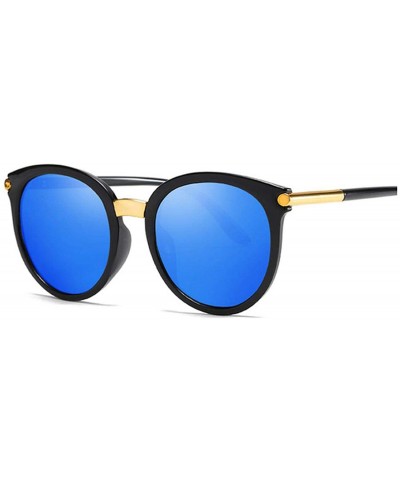 New Vintage Black Cat Eye Sunglasses Women Fashion Er Mirror Cateye Sun Glasses Female Shades UV400 - Blue - CH199C4ZEDM $11....