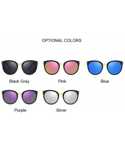 New Vintage Black Cat Eye Sunglasses Women Fashion Er Mirror Cateye Sun Glasses Female Shades UV400 - Blue - CH199C4ZEDM $11....