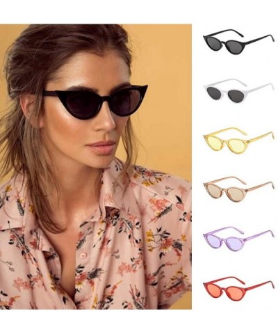 Outdoor Glasses Women Men Vintage Sunglasses Cat Eye Irregular Shape Protect Eyes Novel Unisex Beach Glasses - B - C8196N4A3X...