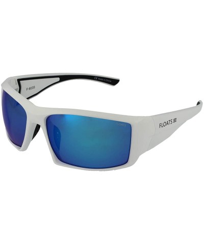Polarized F-6032 FLOATING Frame Polarized Sunglasses Unisex UV Protection - White Blue - CZ18KEEXZTX $39.69 Sport